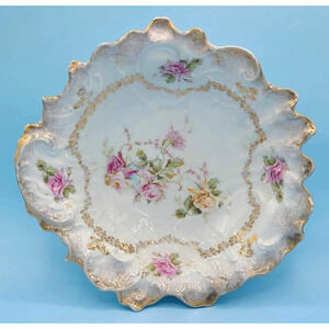 Antique (1875 -1900) CT Carl Tielsch Dresden Large 10.75"x 10.75" Porcelain Dish